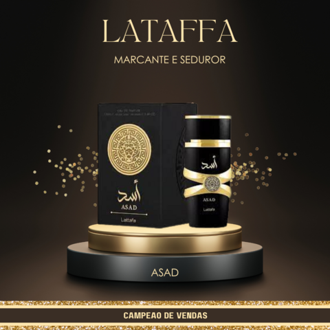 [ESQUENTA BLACK] Lattafa ASAD - Perfume Árabe (100ml) + Hidratante Asad (250ml)