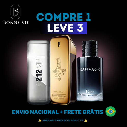 PROMO BLACK FRIDAY  - 212 Vip Men| Sauvage | One Million - (100ml)